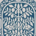 Paratiisi sininen vanhanaikainen lintutapetti Pihlgren ja Ritolalta 70004