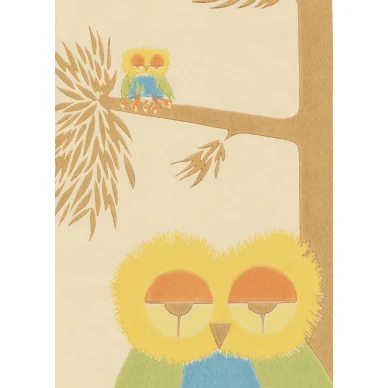 Pollo keltainen beige lintutapetti Pihlgren ja Ritolalta 61762 image