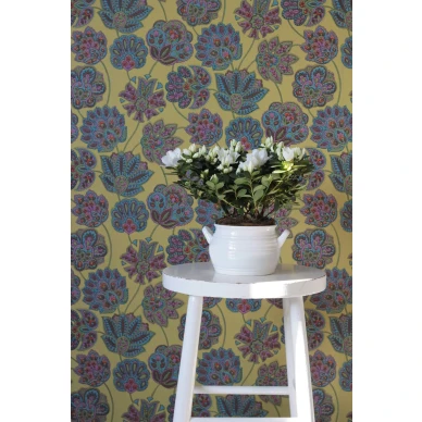 Vihrea kukkatapetti Taikayo 68823 Pihlgren ja Ritolalta image