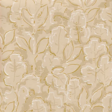 Tammenlehti beige retrotyylinen lehtitapetti Pihlgren ja Ritolalta 69685 kuva