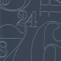 2+3 sininen retrotyylinen tapetti numeroilla Pihlgren ja Ritolalta 64691