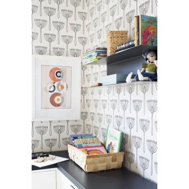 Mustavalkoinen paperitapetti Atrain 69758 Pihlgren ja Ritolalta image