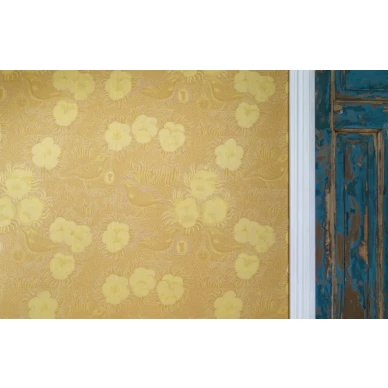 Keltainen lintutapetti Kiurujen Yo 68631 Pihlgren ja Ritolalta v2 image