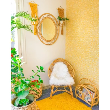 Keltainen kukkatapetti Leijona 70063 Pihlgren ja Ritolalta kuva elluyellow image