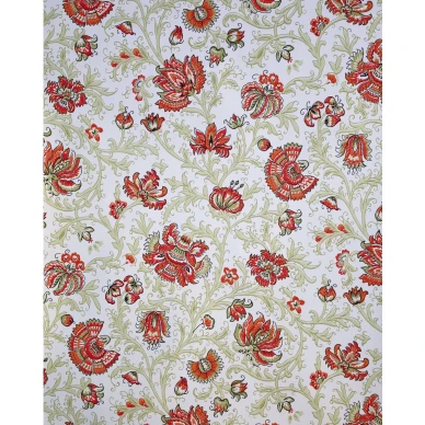 Neidonkukka klassinen punainen valkoinen kukkatapetti Pihlgren ja Ritolalta 67307 image