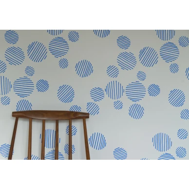 Pallomeri sinivalkoinen graafinen paperitapetti lastenhuoneeseen Pihlgren ja Ritolalta 70034 image