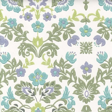 Sabloni turkoosi violetti kukkatapetti Pihlgren ja Ritolalta 68811 kuva