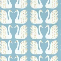 Swim Swam Swan vaaleansininen joutsentapetti Scionilta 112809b