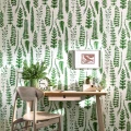 Ferns vihrea lehtitapetti tyohuoneeseen Scionilta 112798