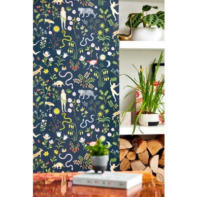 Garden of Eden tumma tapetti Eedenin puutarhasta olohuoneeseen Scionilta 112795 kuva