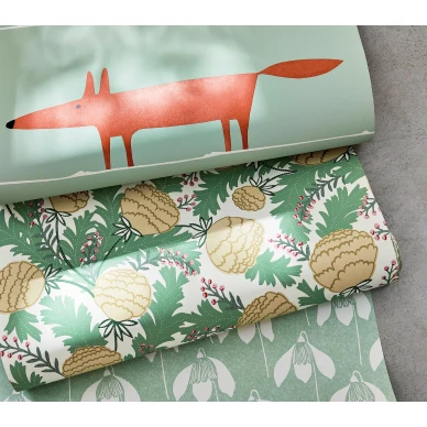 Mr Fox vaaleanvihrea kettutapetti Scionilta kuva