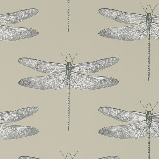 Demoiselle ruskea sudenkorentotapetti Harlequinilta 111241 image
