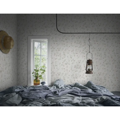 Henny vaalea romanttinen kukkatapetti makuuhuoneeseen Sandbergilta 840 11 kuva
