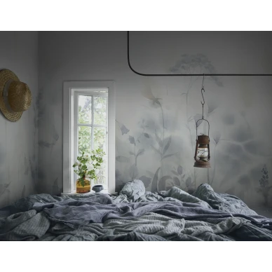 Vilda sininen kukkakuvioinen muraltapetti makuuhuoneeseen Sandbergilta 662 26 image