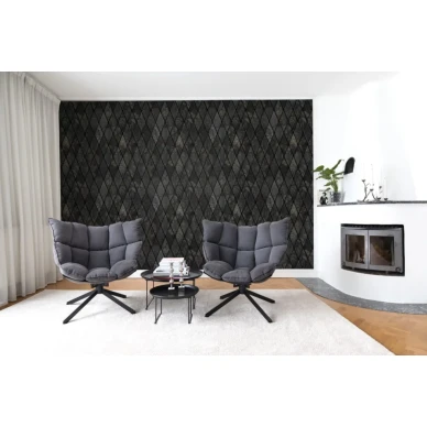 Cornwall salmiakkiruudullinen maisematapetti olohuoneeseen Rebel Wallsilta image