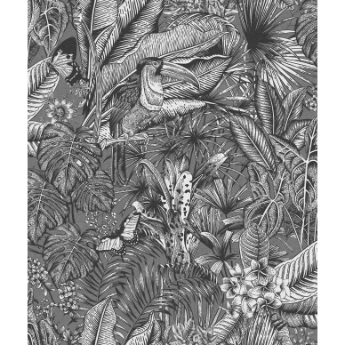 Furada harmaa lintutapetti Rebel Wallsilta R17464 koko kuvio image