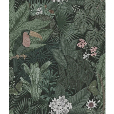 Furada vihrea eksoottinen lehtitapetti Rebel Wallsilta image