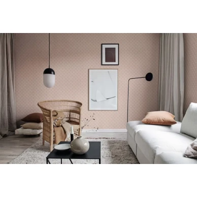 Marmaris vaaleanpunainen graafinen tapetti olohuoneeseen Rebel Wallsilta image