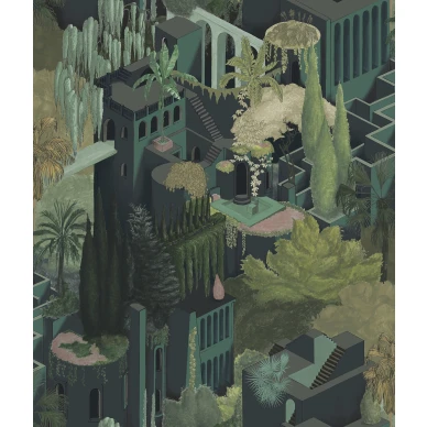 Toledo vihrea espanjalainen kaupunkitapetti Rebel Wallsilta image