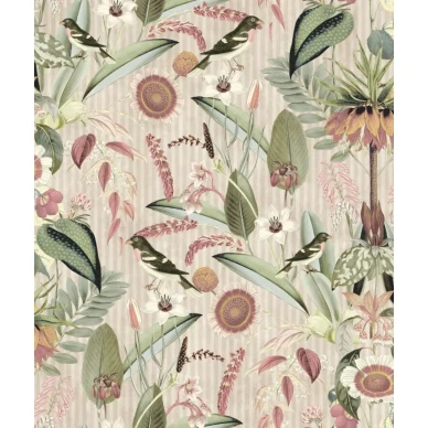 Arlon vaalea kukkatapetti Rebel Wallsilta R17543 koko kuvio kuva