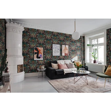 Olohuoneen kukkatapetti Arlon Rebel Wallsilta R17541 kuva