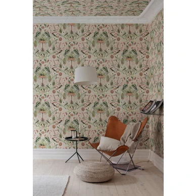 Vaalea kukkatapetti Rebel Wallsilta Arlon R17543 kuva