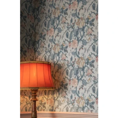 Carnaby siniharmaa moderni kukkatapetti Rebel Wallsilta image