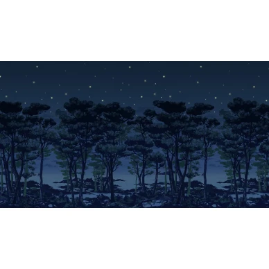 The Enchanted Forest sininen metsatapetti koko kuvio Rebel Wallsilta R14462 image