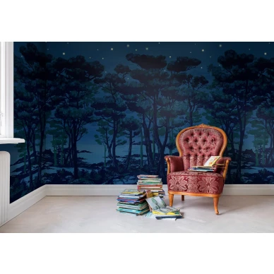 The Enchanted Forest sininen muraltapetti metsatapetti Rebel Wallsilta R14462 image