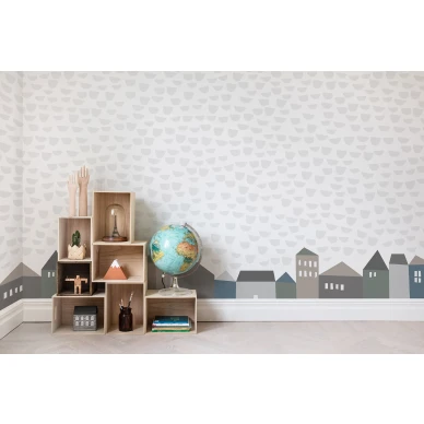 Elephant Tears leikkimielinen rauhallinen talotapetti lastenhuoneeseen Rebel Wallsilta R14492 kuva