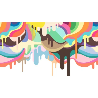 Dripping Ice Cream varikas jaatelotapetti koko kuvio Rebel Wallsilta R14521 kuva