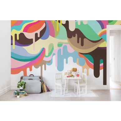 Dripping Ice Cream varikas jaatelotapetti lastenhuoneeseen Rebel Wallsilta R14521 kuva