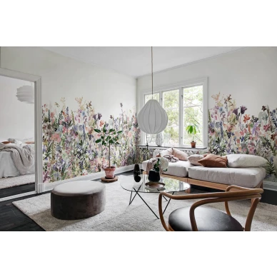 Kuvatapetti kukkakuviolla olohuoneeseen Rebel Wallsilta R14532 kuva