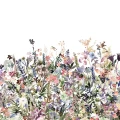 May Meadow pastellinvarinen kukkatapetti koko kuvio Rebel Wallsilta R14532