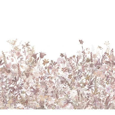 May Meadow roosa kukkatapetti Rebel Wallsilta R14533 koko kuvio kuva