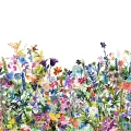 May Meadow varikas kukkaniittytapetti Rebel Wallsilta R14531