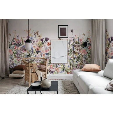 Olohuoneen kukkatapetti May Meadow Rebel Wallsilta R14532 kuva