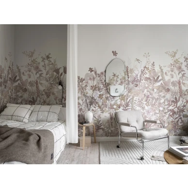 Roosa kukkatapetti makuuhuoneeseen Rebel Wallsilta R14533 kuva