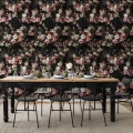 Briar Roses roosa kukkatapetti ruokailuhuoneeseen Rebel Wallsilta R14541