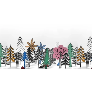 Nordic Valley varikas metsatapetti koko kuvio Rebel Wallsilta R14581 image