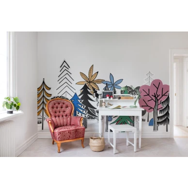 Nordic Valley varikas metsatapetti teinihuoneeseen Rebel Wallsilta R14581 image