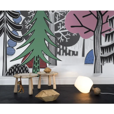 Nordic Valley varikas puutapetti lastenhuoneeseen Rebel Wallsilta R14581 image