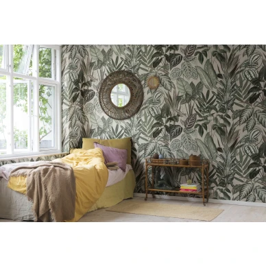 Makuuhuoneen lehtitapetti Mischievous Monkeys Rebel Wallsilta R14593 image