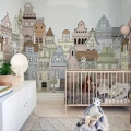 Kuvatapetti lastenhuoneeseen London Houses Rebel Wallsilta R14602