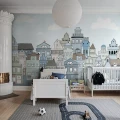 Lastenhuoneen talotapetti London Houses Rebel Wallsilta R14603