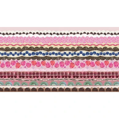 Sugar Stripes roosa karkkitapetti Rebel Wallsilta koko kuvio R14621 kuva