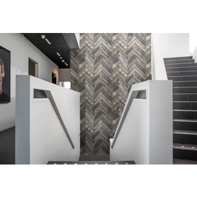 West Coast ruskea puupaneeli muraltapetti rappukaytavalle Rebel Wallsilta R15161 image