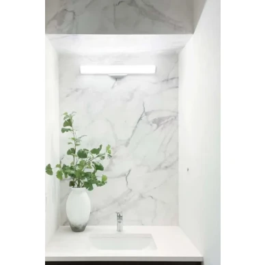 Marble Art valkoinen loistokas marmoritapetti vieraskylpyhuoneeseen Rebel Wallsilta R15181 image