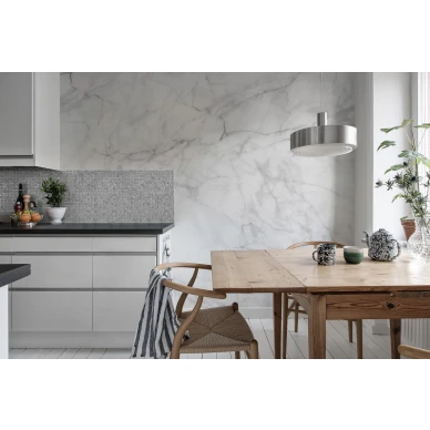 Marble Art valkoinen ylellinen marmoritapetti keittioon Rebel Wallsilta R15181 image