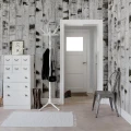 Metal Birch teollisuustyylinen puutapetti eteiseen Rebel Wallsilta R15221